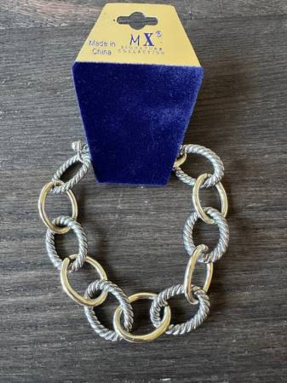 Two-Tone silver and gold Link Bracelet